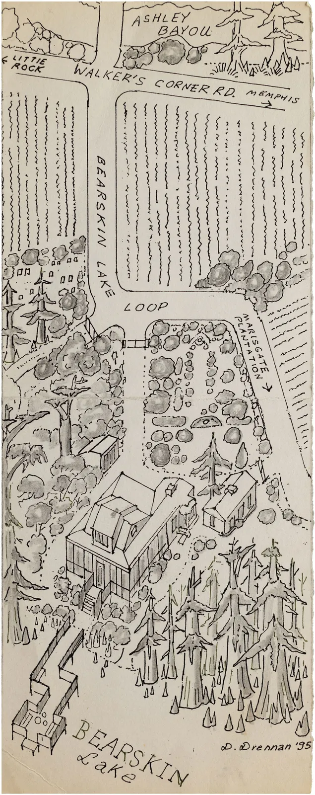 Aerial view of Bearskin Lake estate