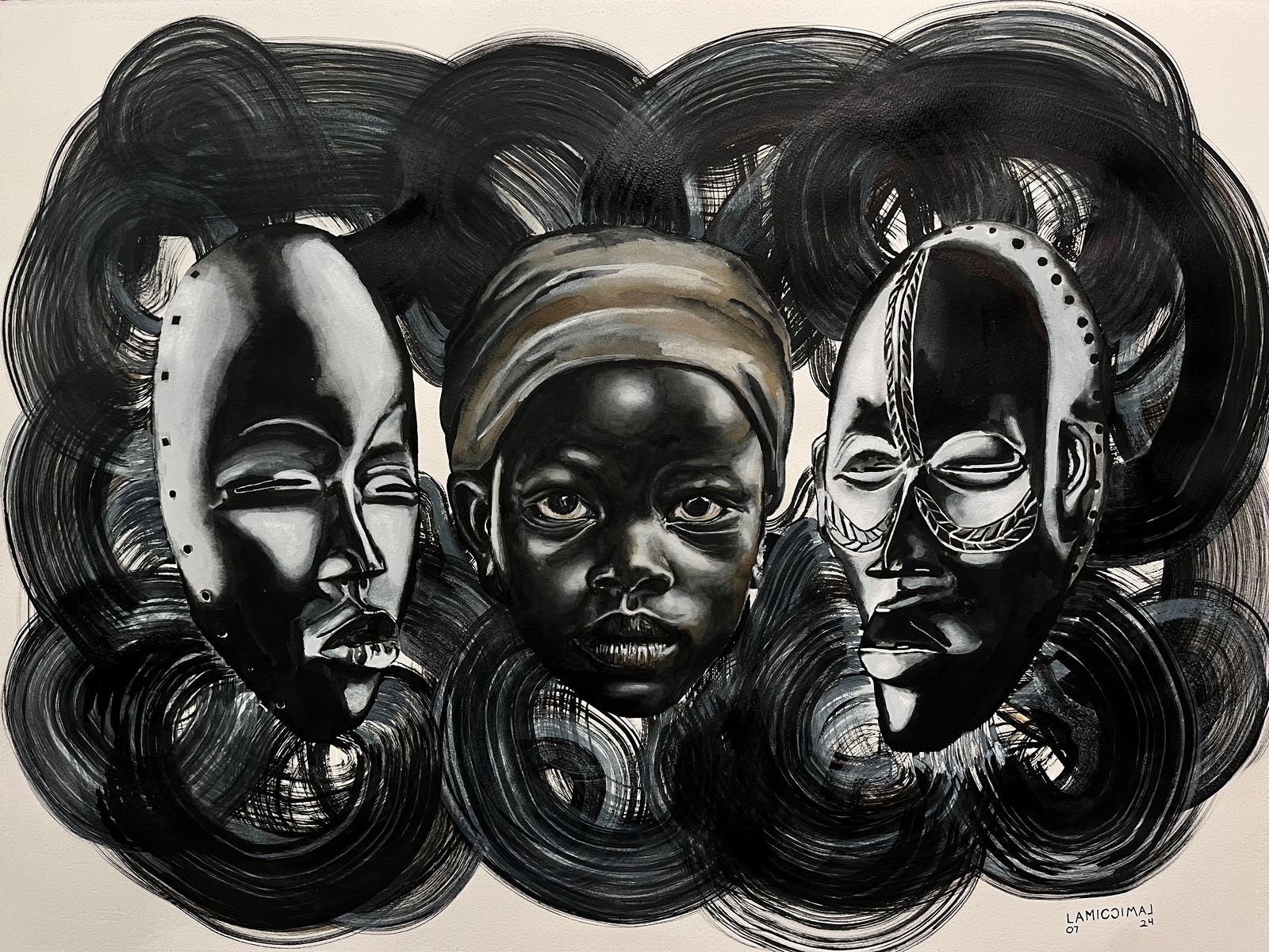 Lamich Kirabo, THE GREAT MASQUERADER, 2024