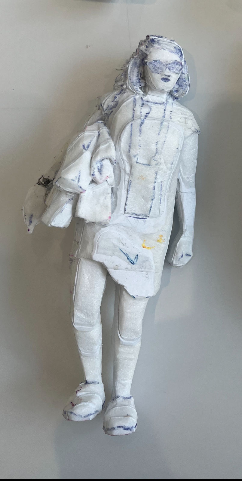 Styrofoam maquette detail.