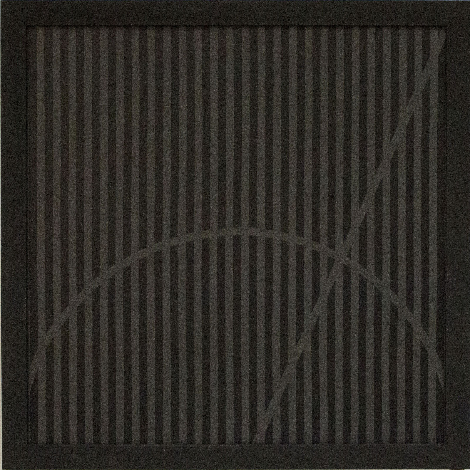 Elio Marchegiani, Grammature di Non Colore Nero (diagonale in arco) - supporto lavagna, 1978