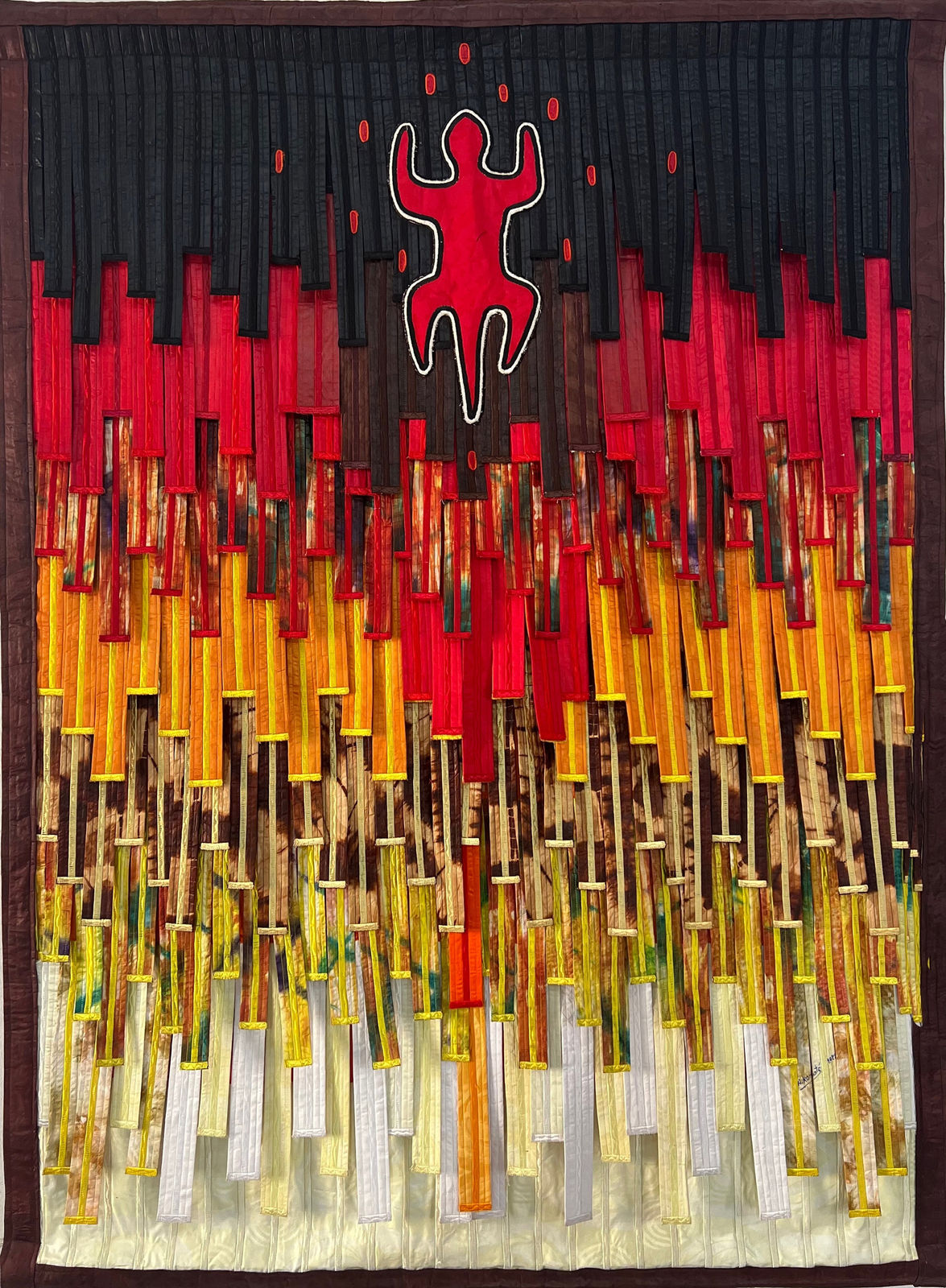 Abdoulaye Konaté Reptile Dogon-Songo 2022 Textile 155,5 × 114 cm