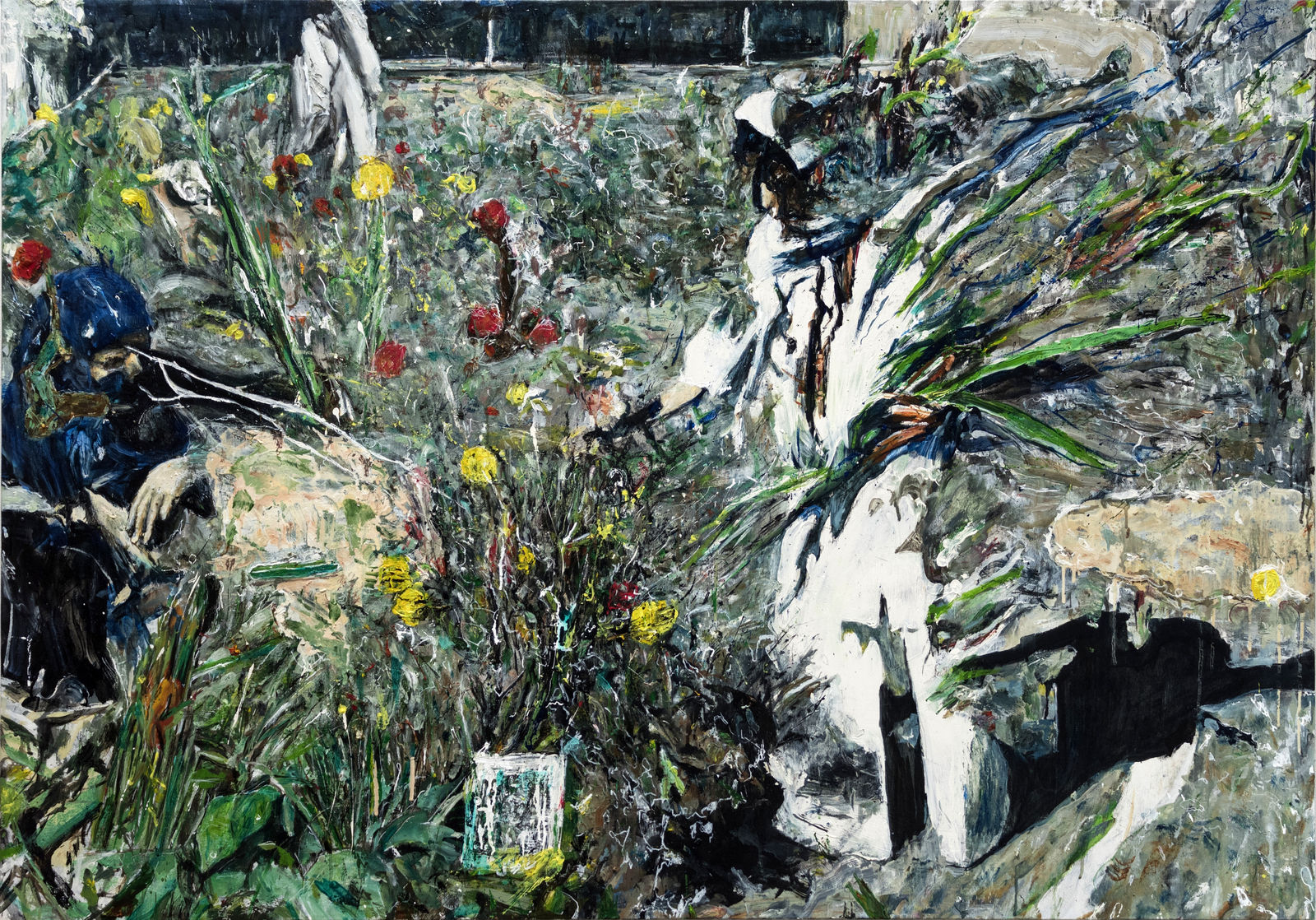 Arvin Golrokh Le Seminatrici 2022 Oil on canvas 97,5 &times; 140 &times; 2,5 cm