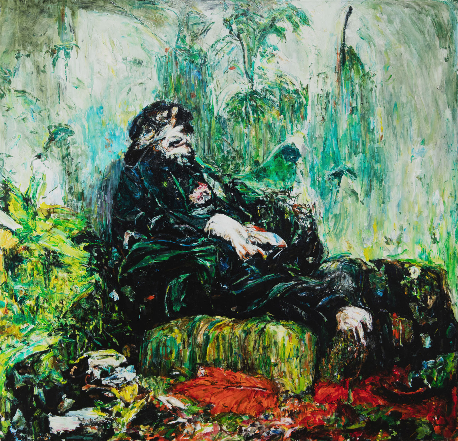 Arvin Golrokh Santuario Infausto 2022-2023 Oil on canvas 165 × 170 cm