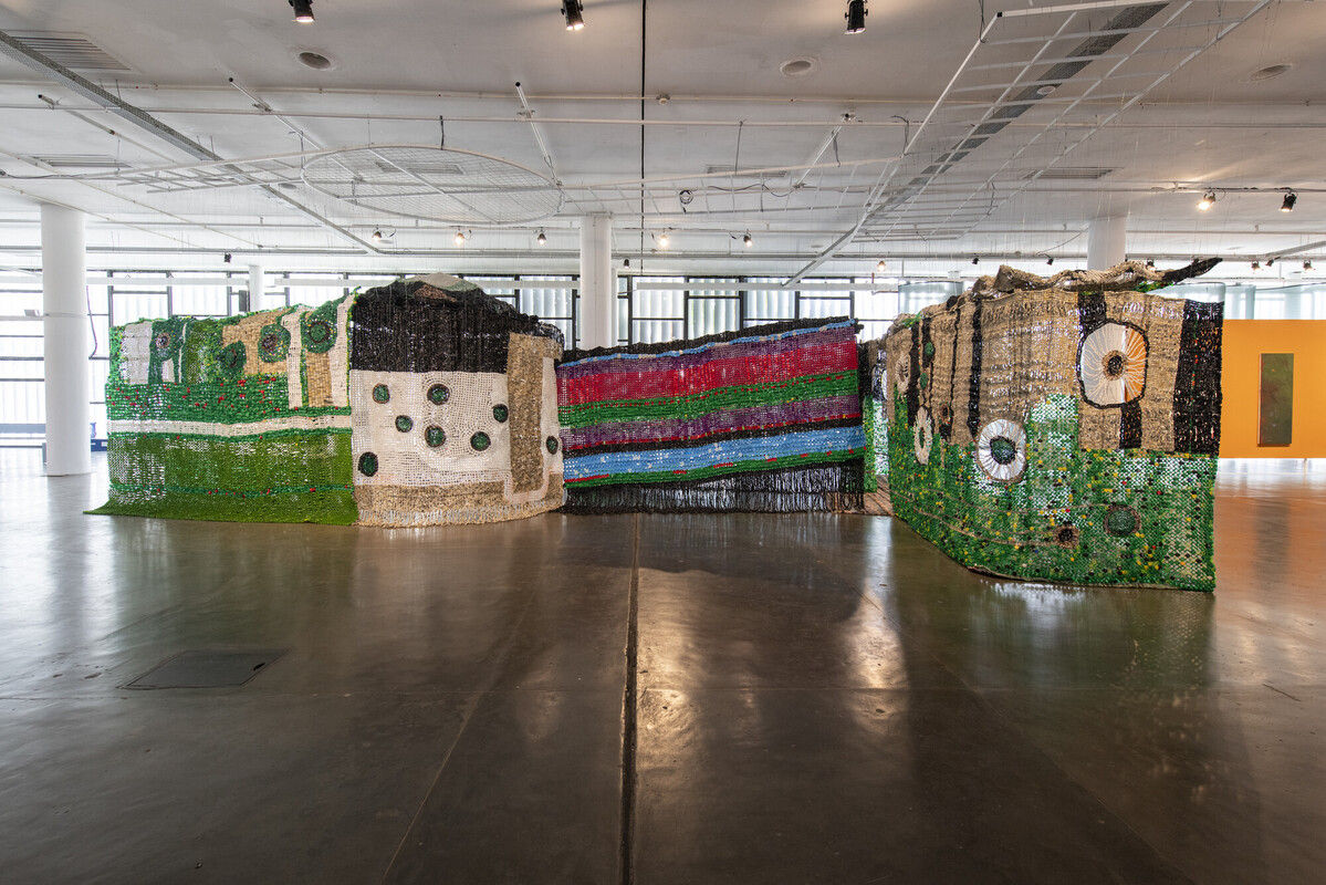 Installation view of Portals to Submerged Worlds, by Moffat Takadiwa, during the 36th Bienal de São Paulo © Levi Fanan / Fundação Bienal de São Paulo