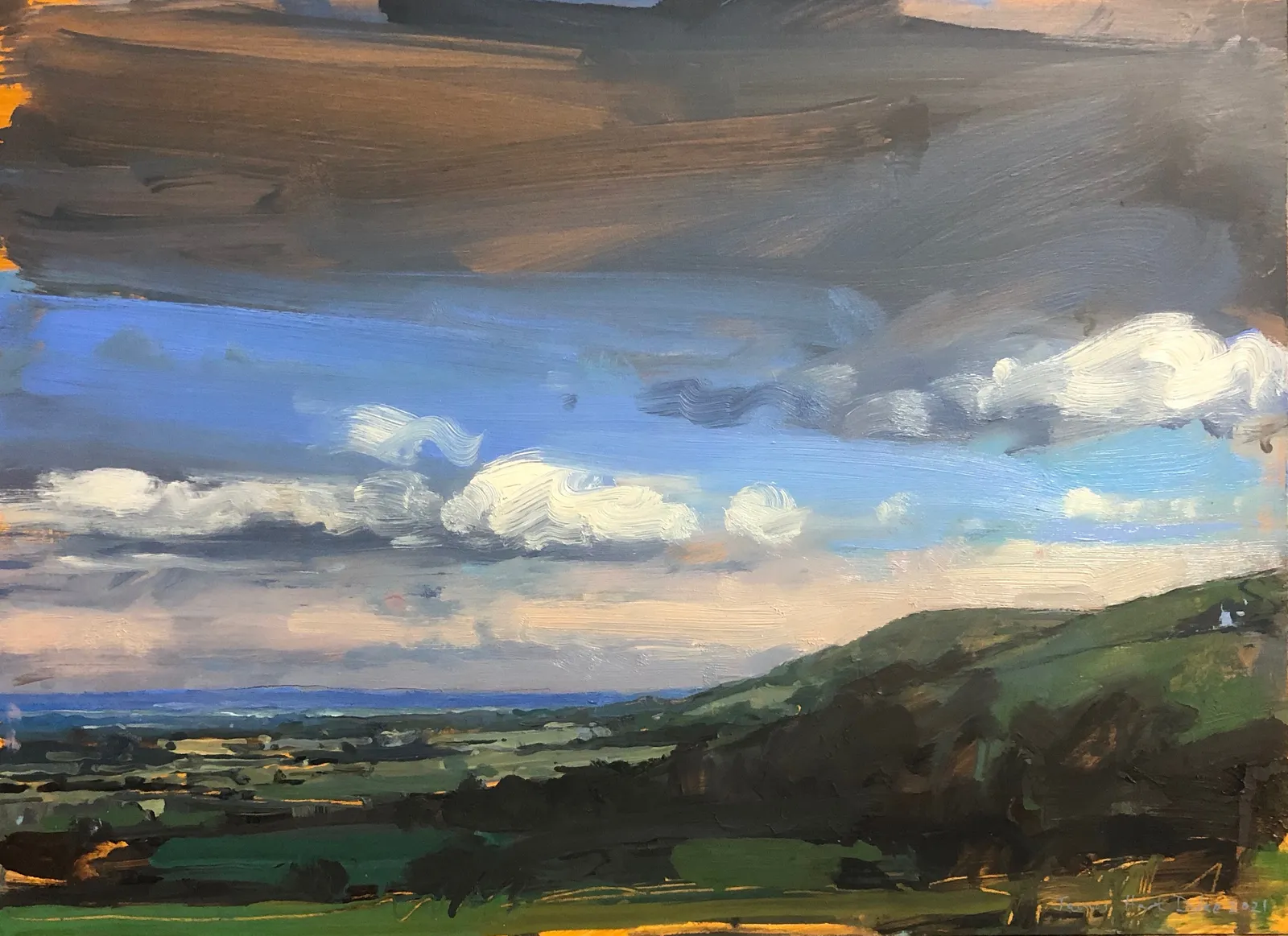 Low cloud over Ditchling Beacon, South Downs, 2021