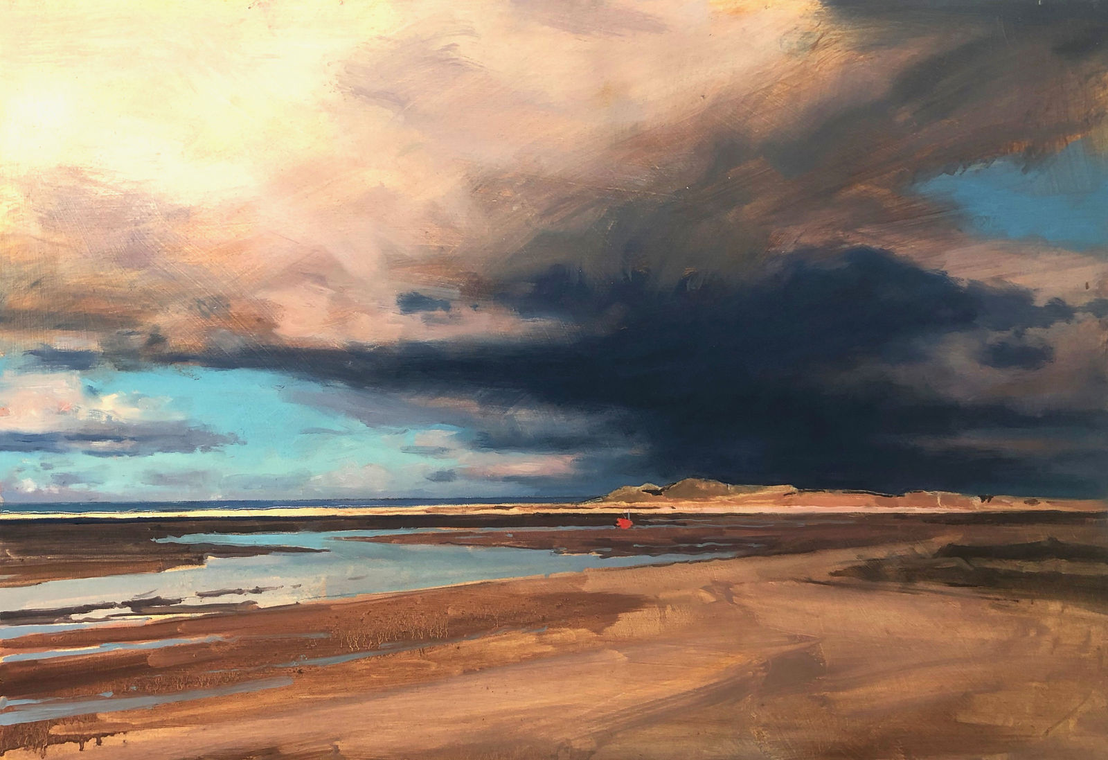 Storm on horizontal, North Norfolk, 2020