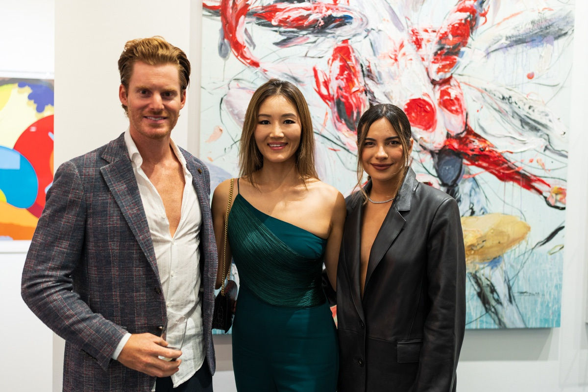 People in Carousel Fine Art's Miami gallery space during the Grand Opening.