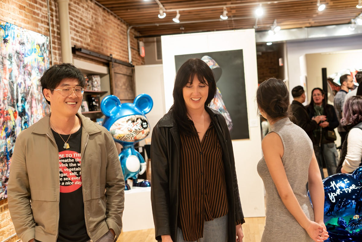 People in Carousel Fine Art's Chicago location during the Chicago Grand Opening.