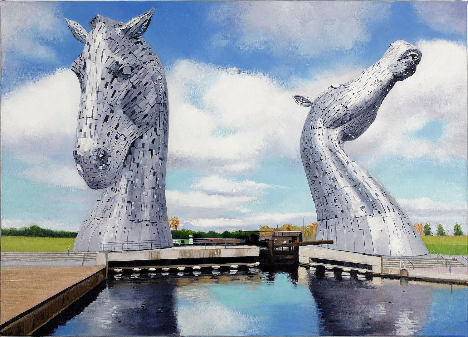 Kelpies Apart - Forth and Clyde Canal, 2017