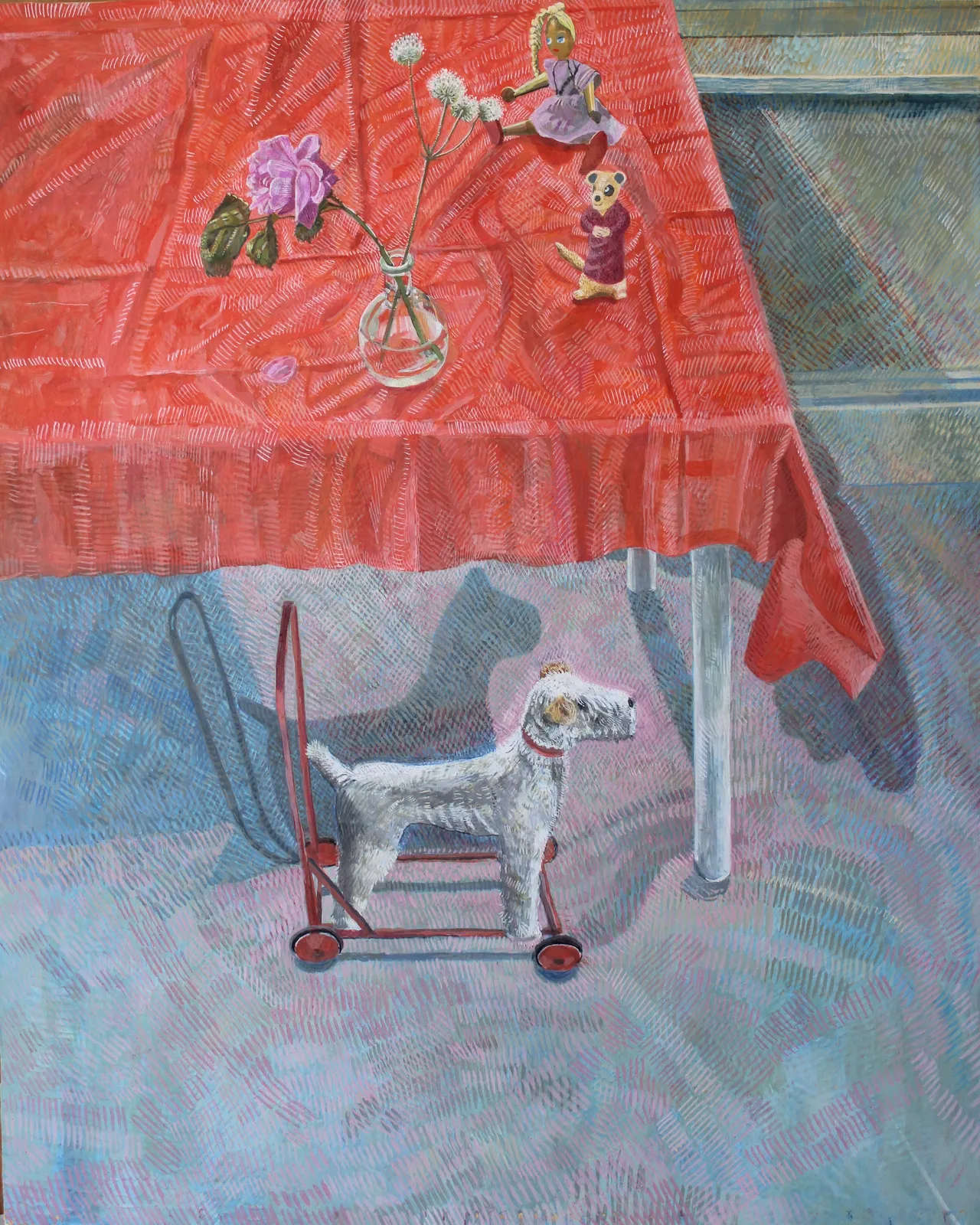 Cathy Pink, Toys and Dog Still Life