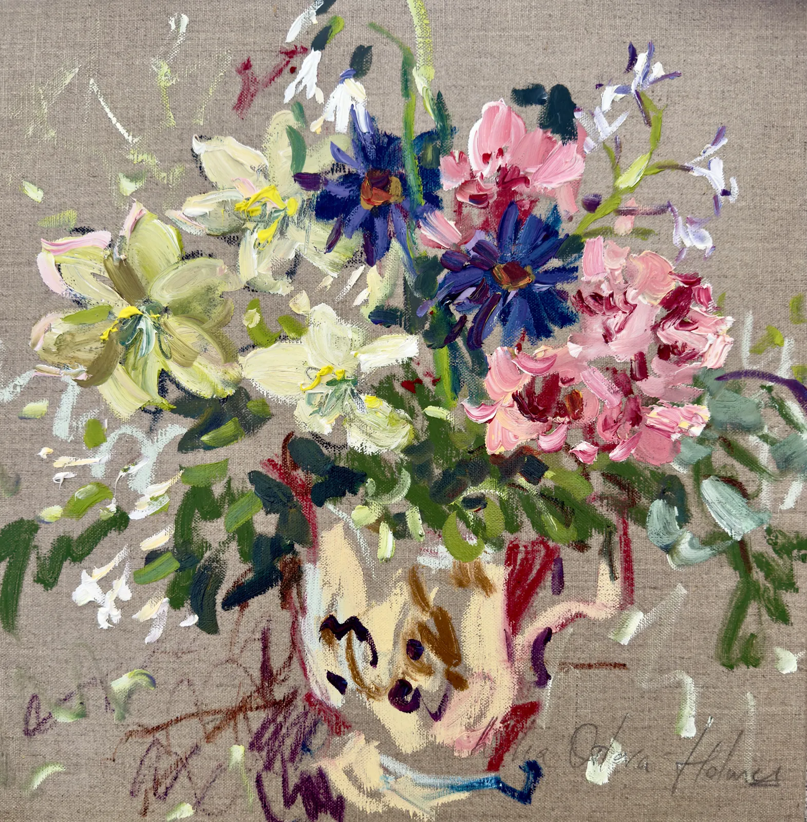 still life with spring flowers
