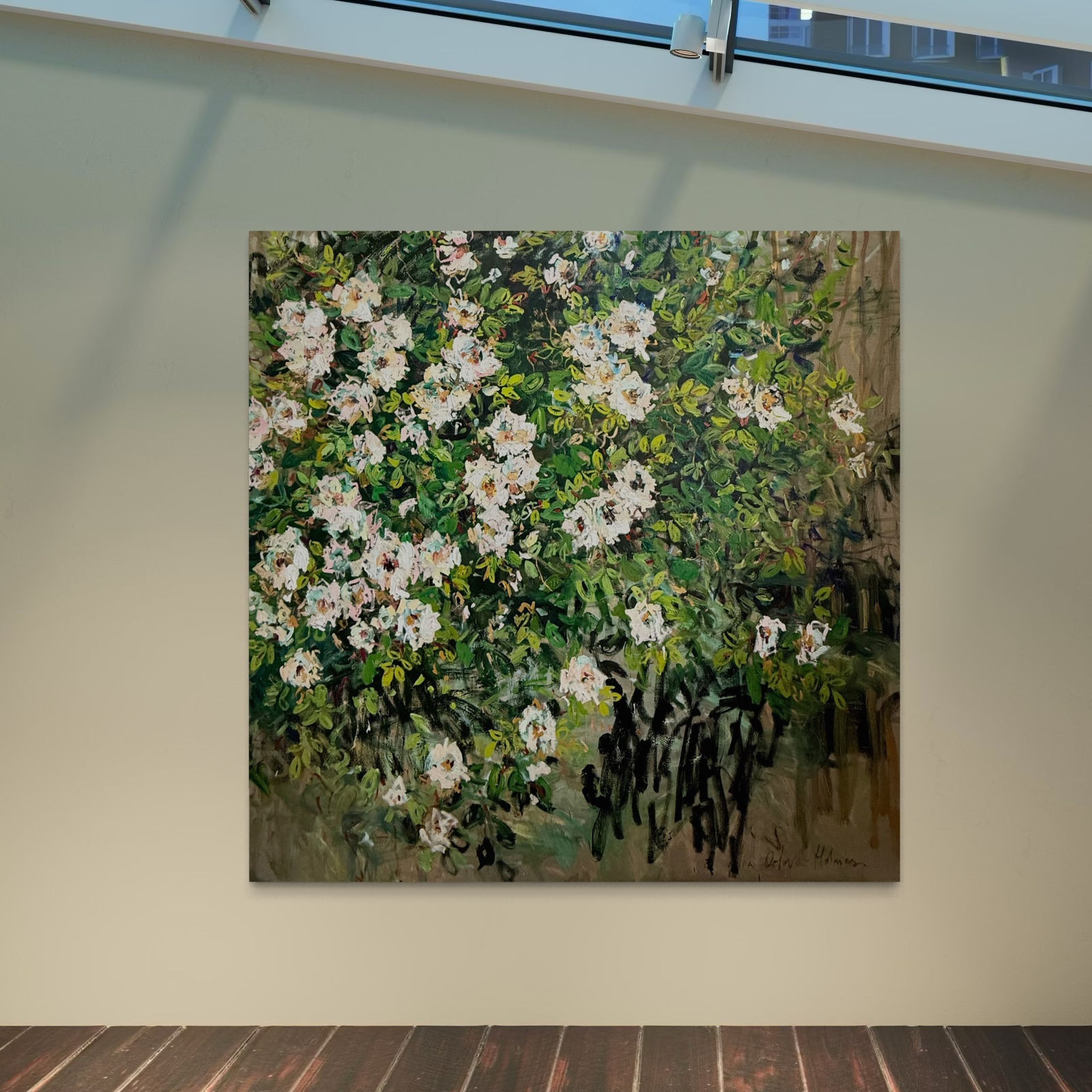 Lilia Orlova-Holmes, The hedge of white roses , 2025