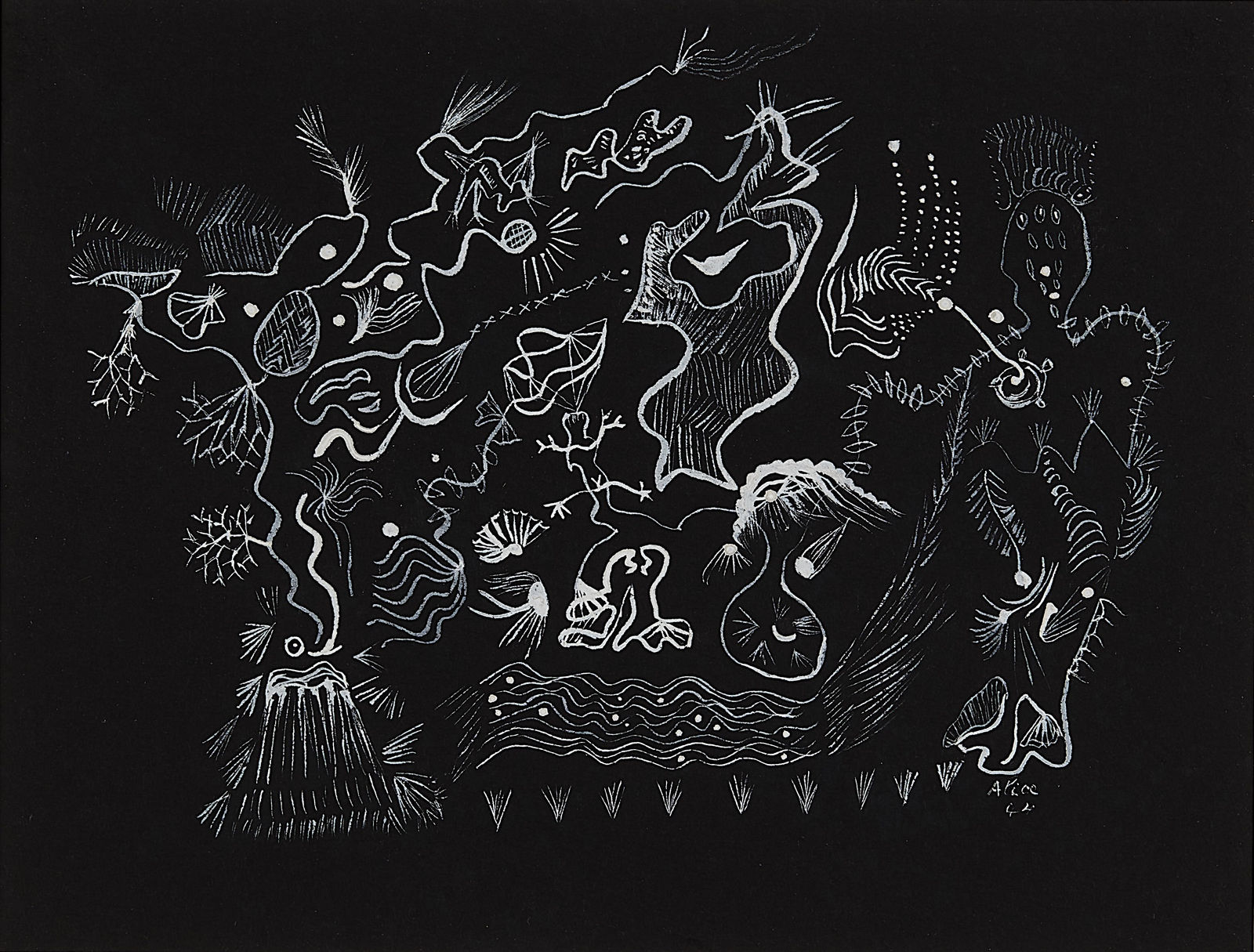 Alice Rahon, Acapulco de noche (from the Crystals in Space series), 1944