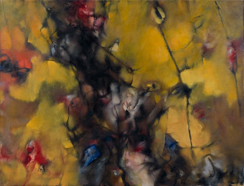 Dorothea Tanning, Visite jaune (Visite éclair), 1960