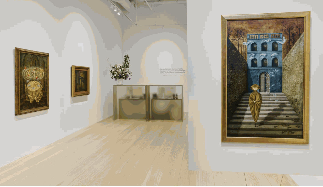 Installation view of &lsquo;Remedios Varo: Encuentros&rsquo;, Gallery Wendi Norris, San Francisco, 2023. Photograph by Glen Cheriton.