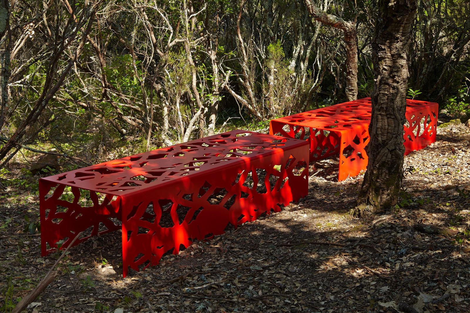 Peter Kogler, Untitled (red), 2008