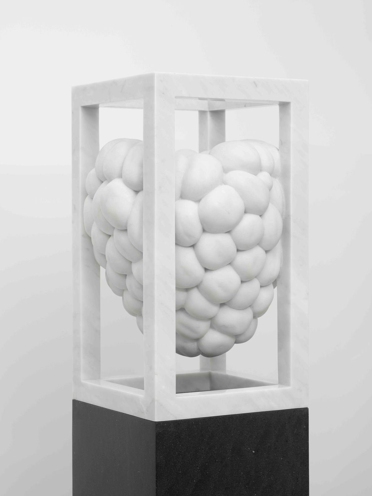 Claudia Comte, Suspended Marble Raspberry (study), 2019