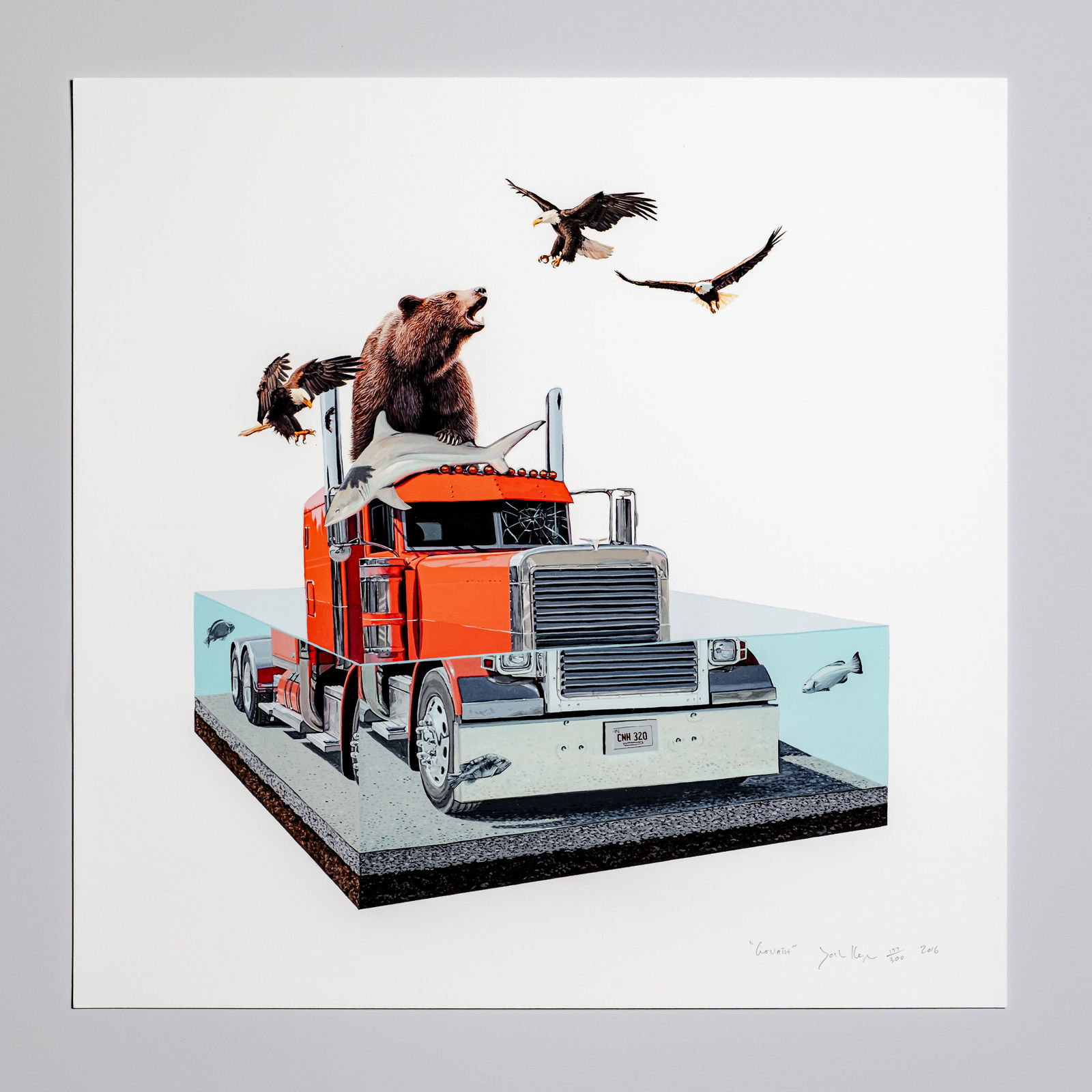 Josh Keyes, Goliath, 2016