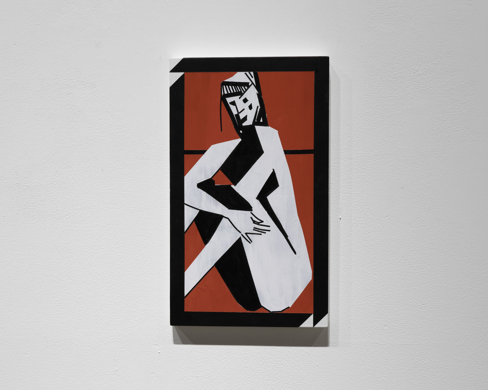 Untitled Nude, 2024, Acrylic on plywood, 37 x 22 cm