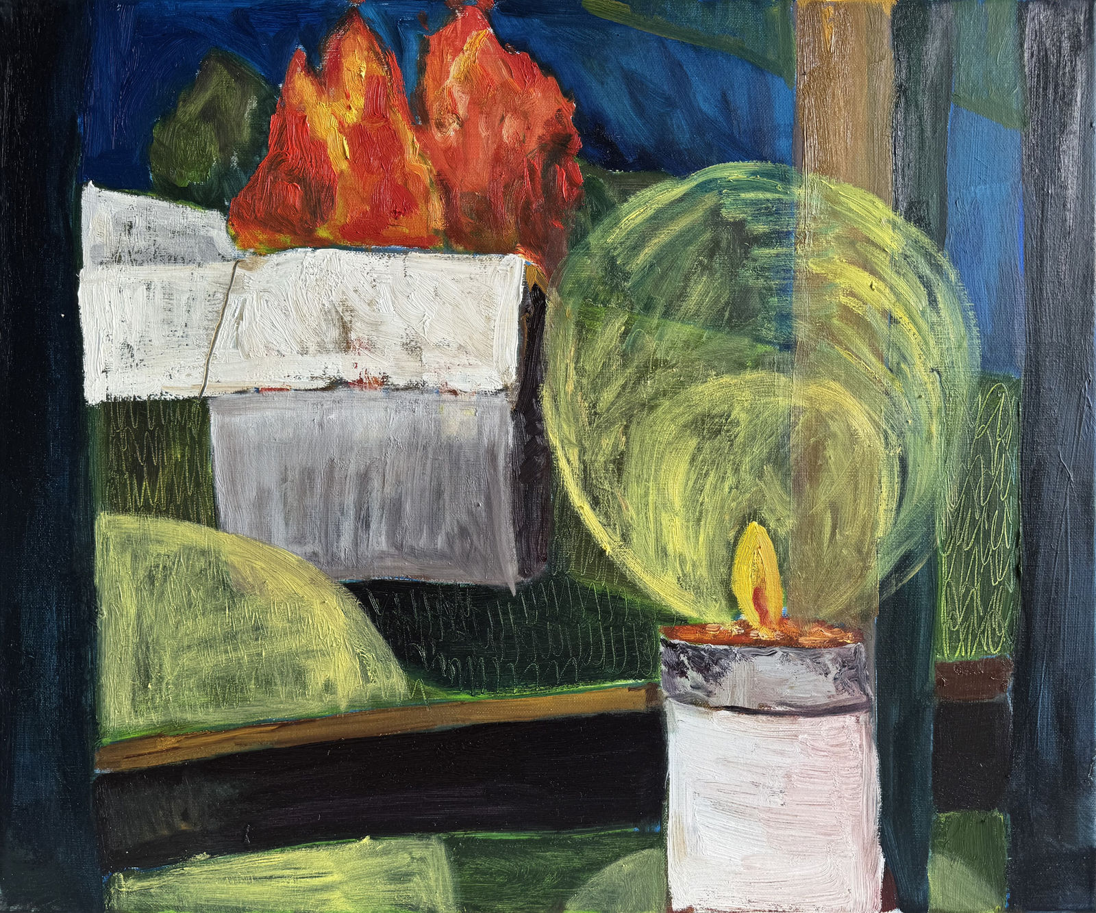 龚恒之 Gong Hengzhi Blue Night 布面油画 Oil on canvas 50 x 60 cm 2025