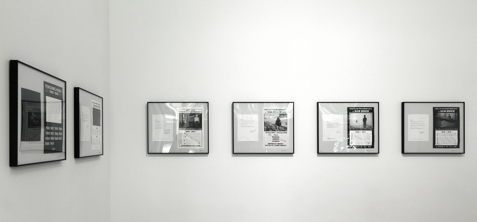 謝德慶 Hsieh Tehching, 六件作品海報與聲明