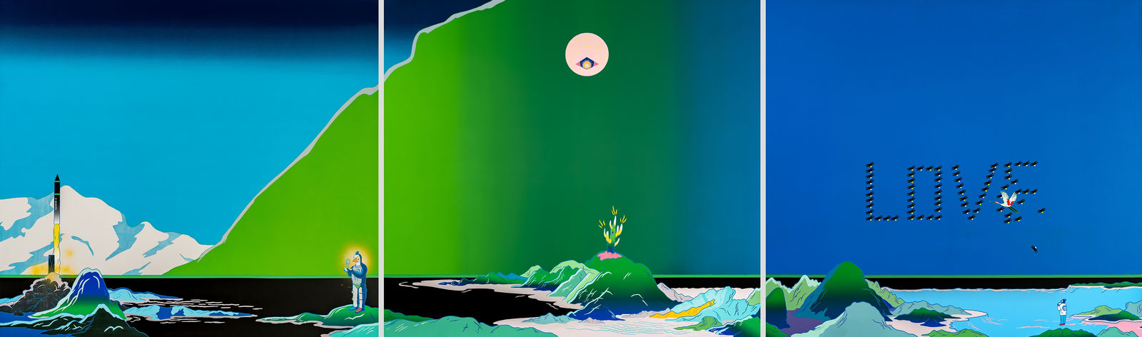 張騰遠 CHANG Tengyuan, 富春山居上的測試版地球