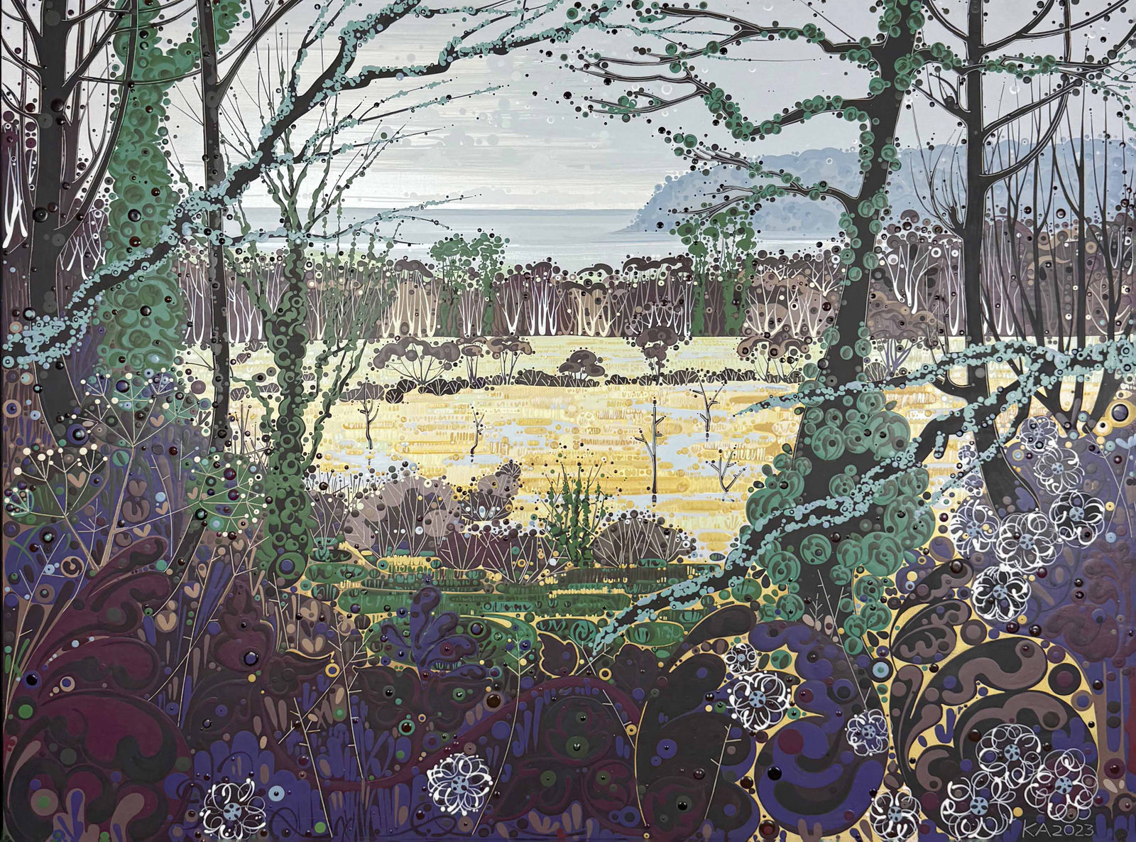 Katie Allen, Under Hill Towards Oxwich Head, Winter