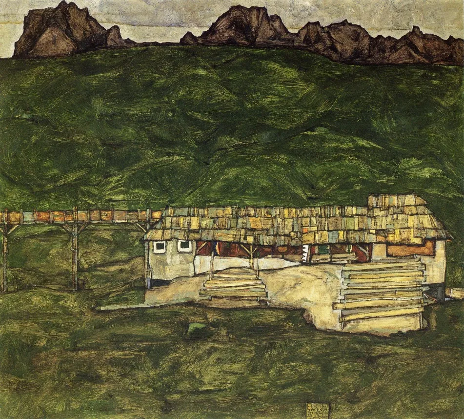 Egon Schiele, Sawmill, 1913