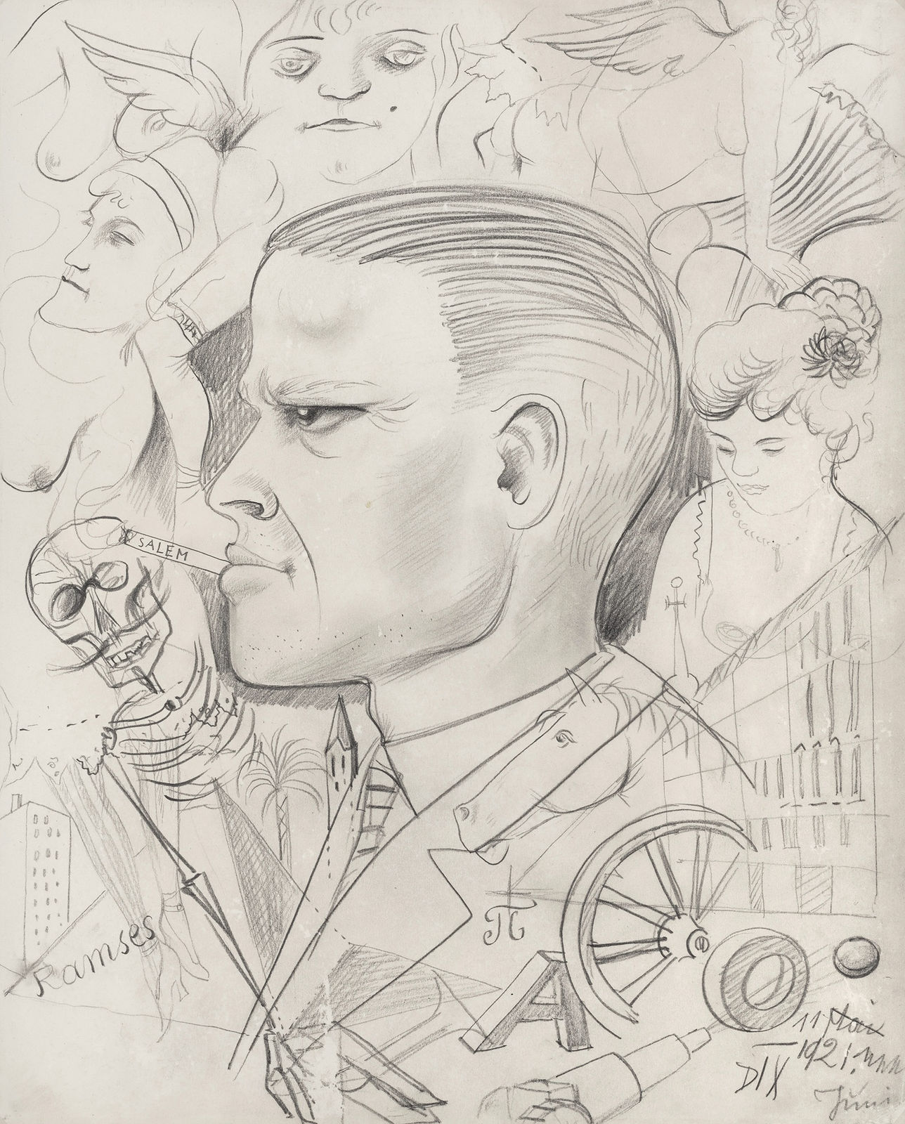 Otto Dix, Self Portrait in the Metropolis, 1921