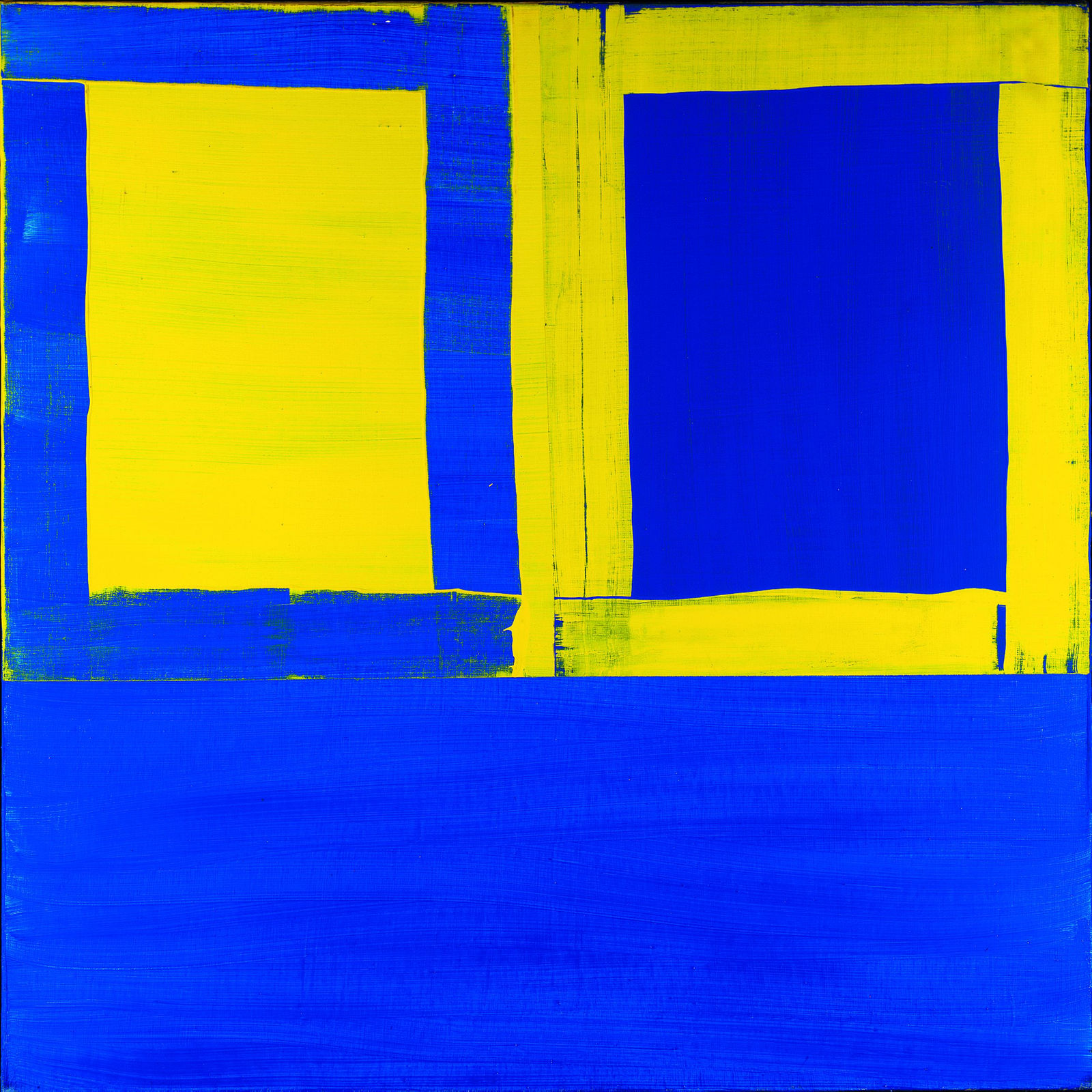 Mary Heilmann, The Blue Mirror (Square Blue, Yellow, Yellow, Blue), 1976