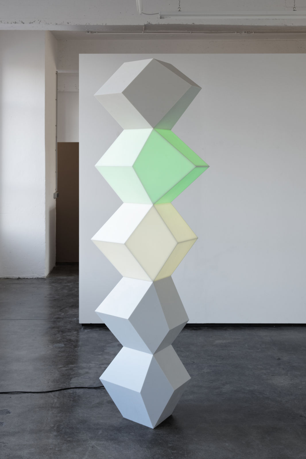 Angela Bulloch, Corian Five Sculpture Two Lights, 2015