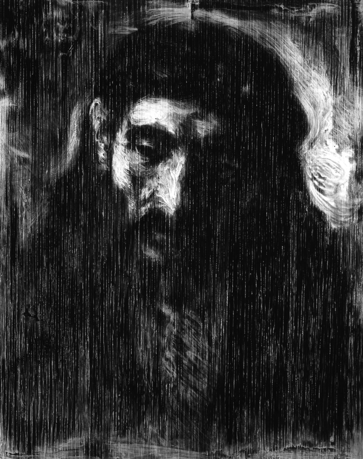 Robert Longo, Untitled (X-Ray of Head of Christ, c. 1648-1656, After Rembrandt), 2015