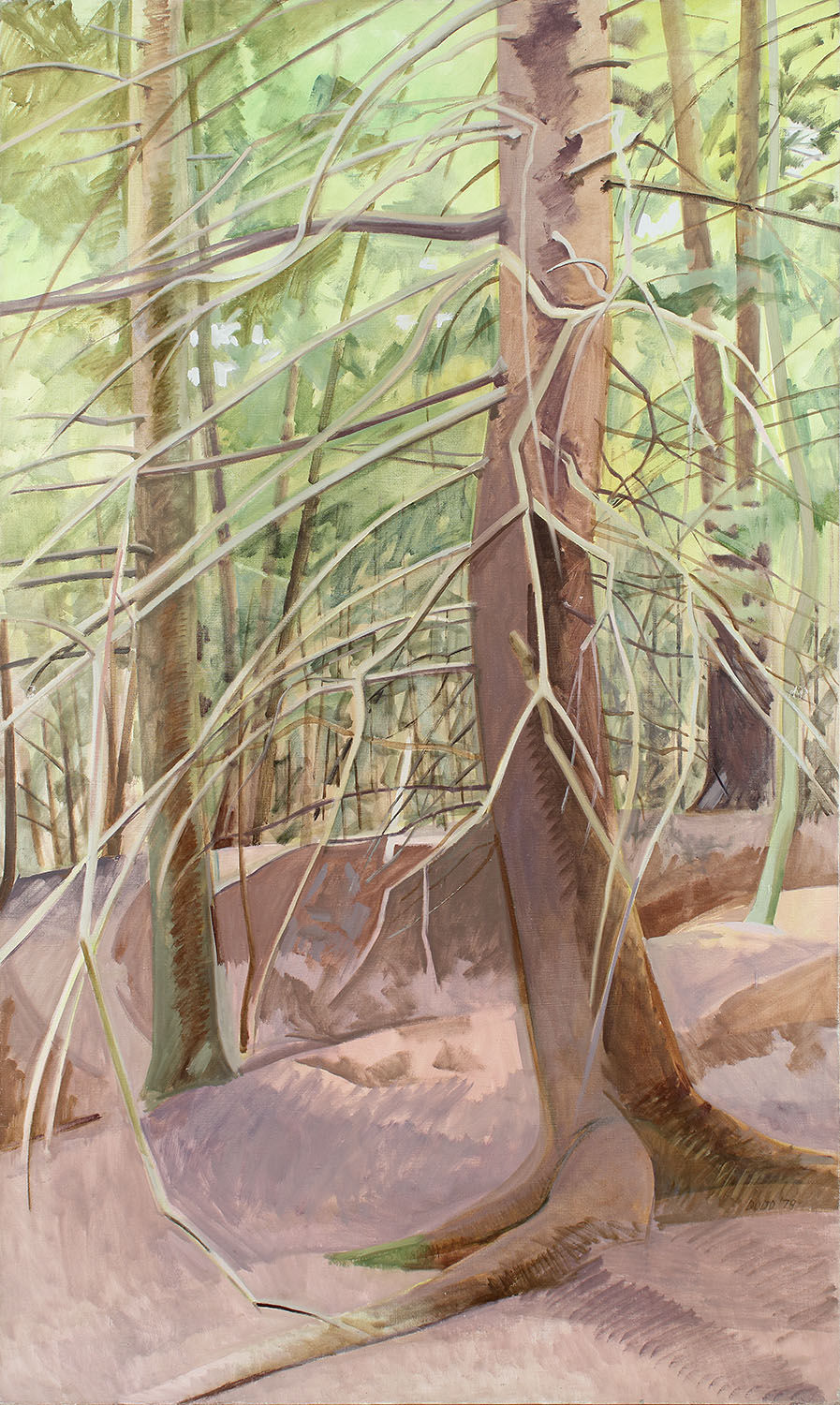 Lois Dodd, Skowhegan Woods, 1979