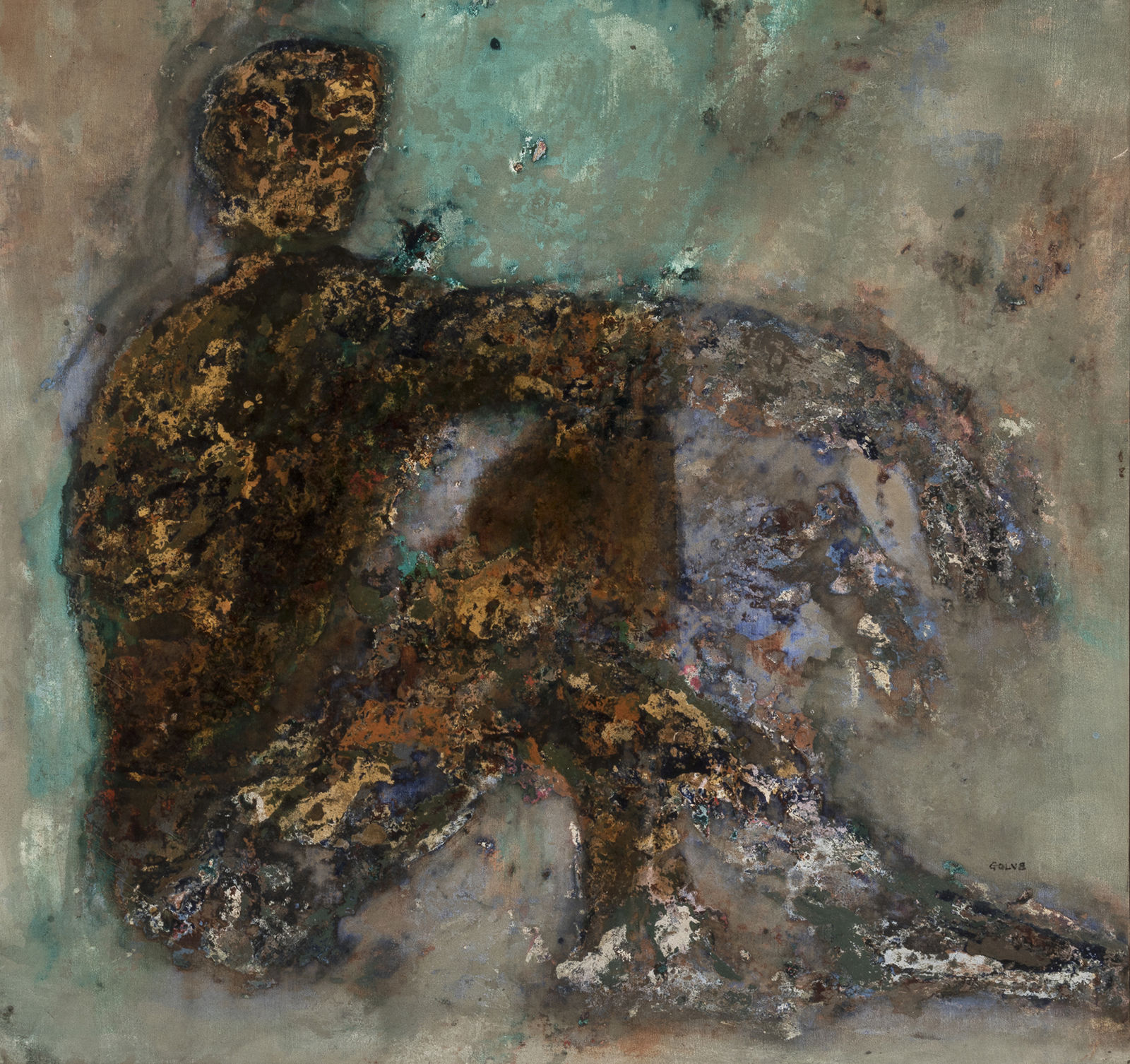 Leon Golub, Le Jeune Ephebe, Reclining Youth, 1961