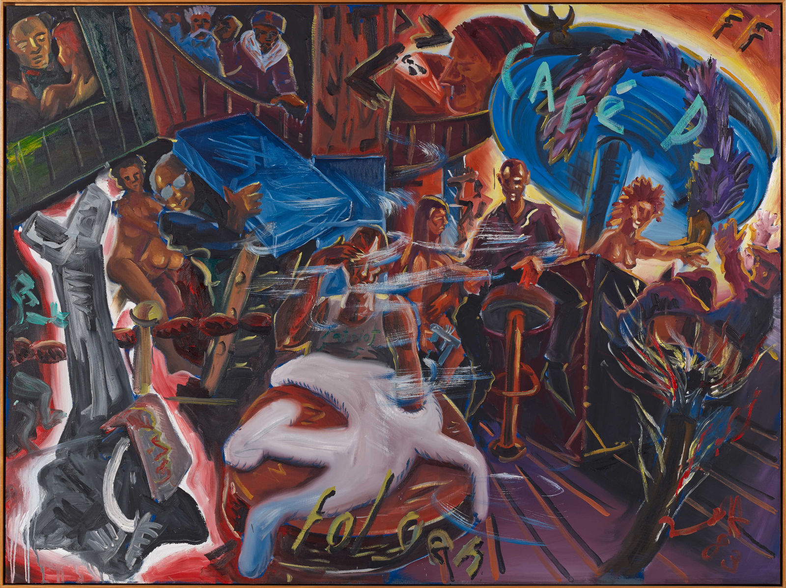 Jörg Immendorff, Café D Folgen (from Café Deutschland), 1983