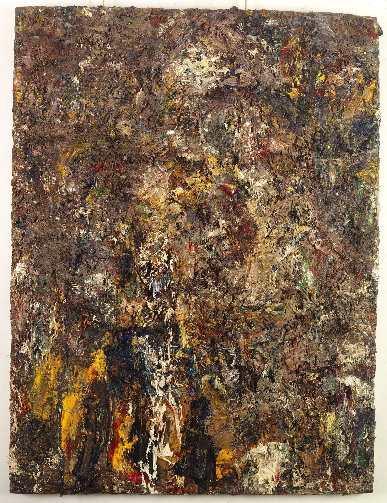 Eugène Leroy, Toile gris-jaune, 1991