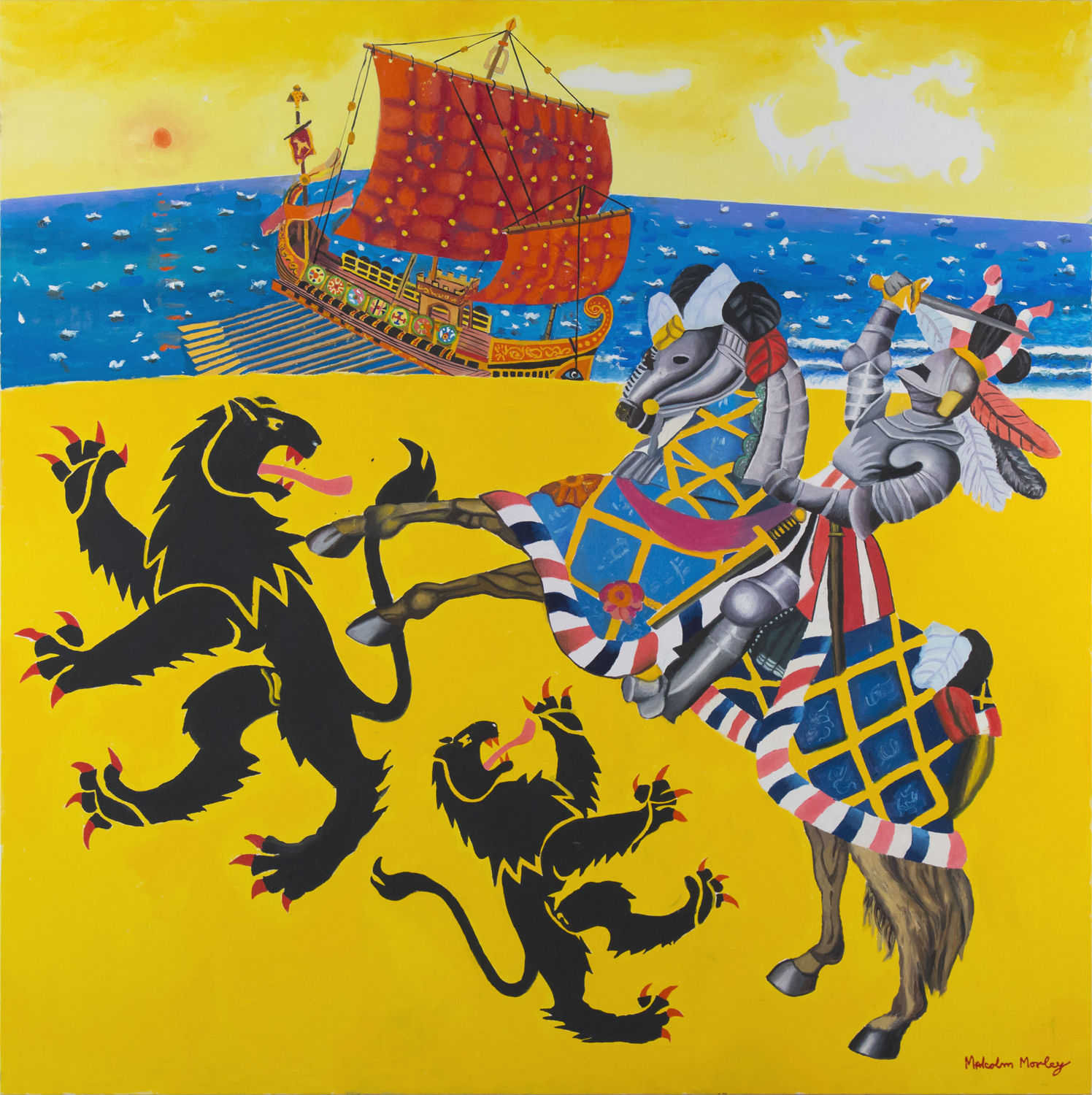 Malcolm Morley, St. George and the Dragon, 2016