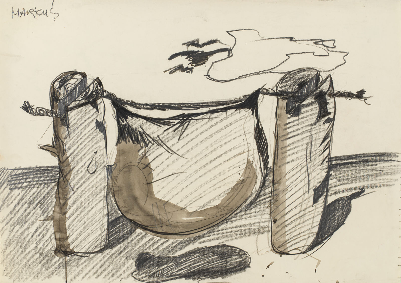 Markus Lüpertz, Wäsche auf der Leine (Wash on the Line), 1968