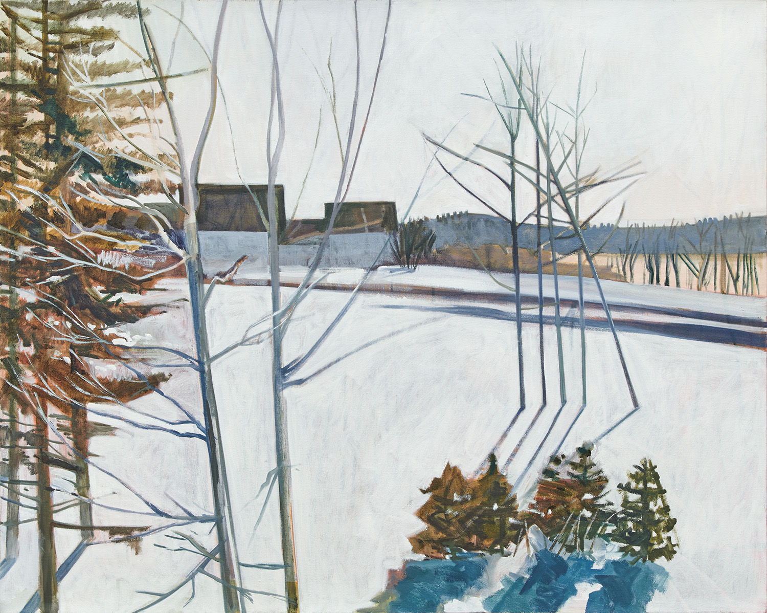 Lois Dodd, Morning Snowfield, 1983