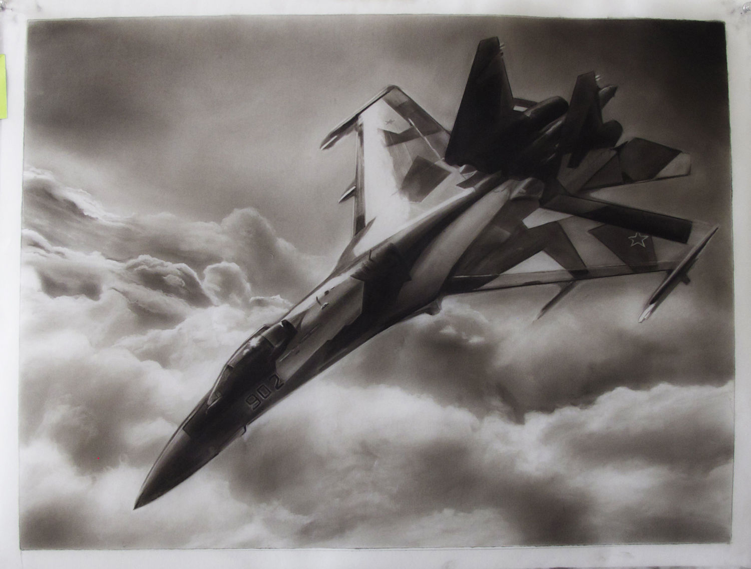 Robert Longo, Study of Russian Jet, 2012