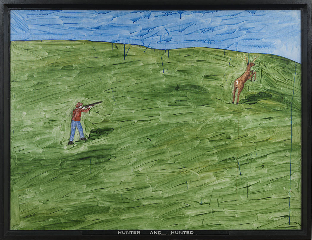 Neil Jenney, Hunter and Hunted, 1969