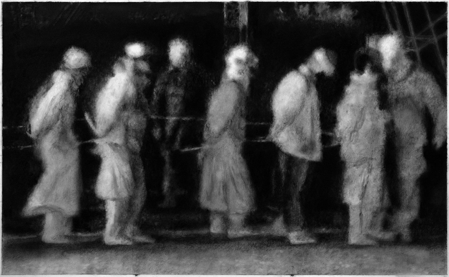 Robert Longo, Study of Prisoners (Gitmo), 2009