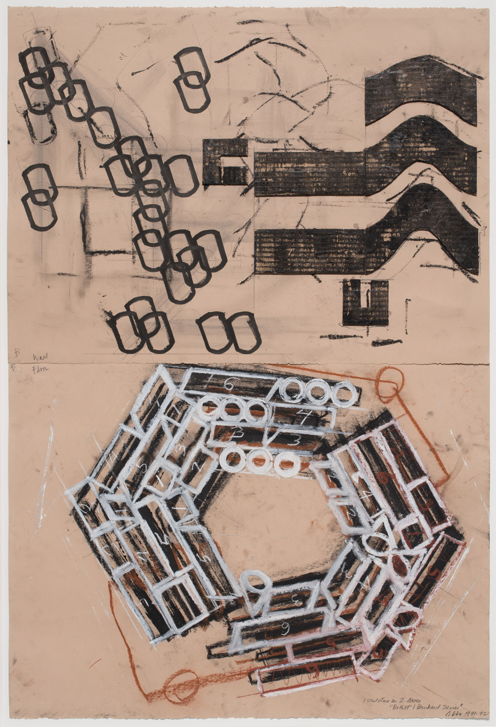 Barry Le Va, Dissected Situations - Institutional Templates. Sculpture in 2 Areas 