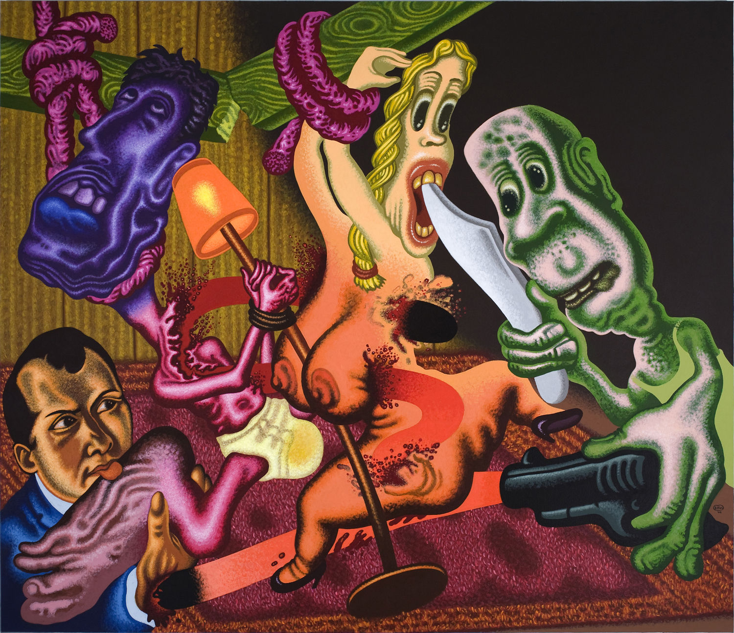 Peter Saul, Beckmann's The Night, 2009