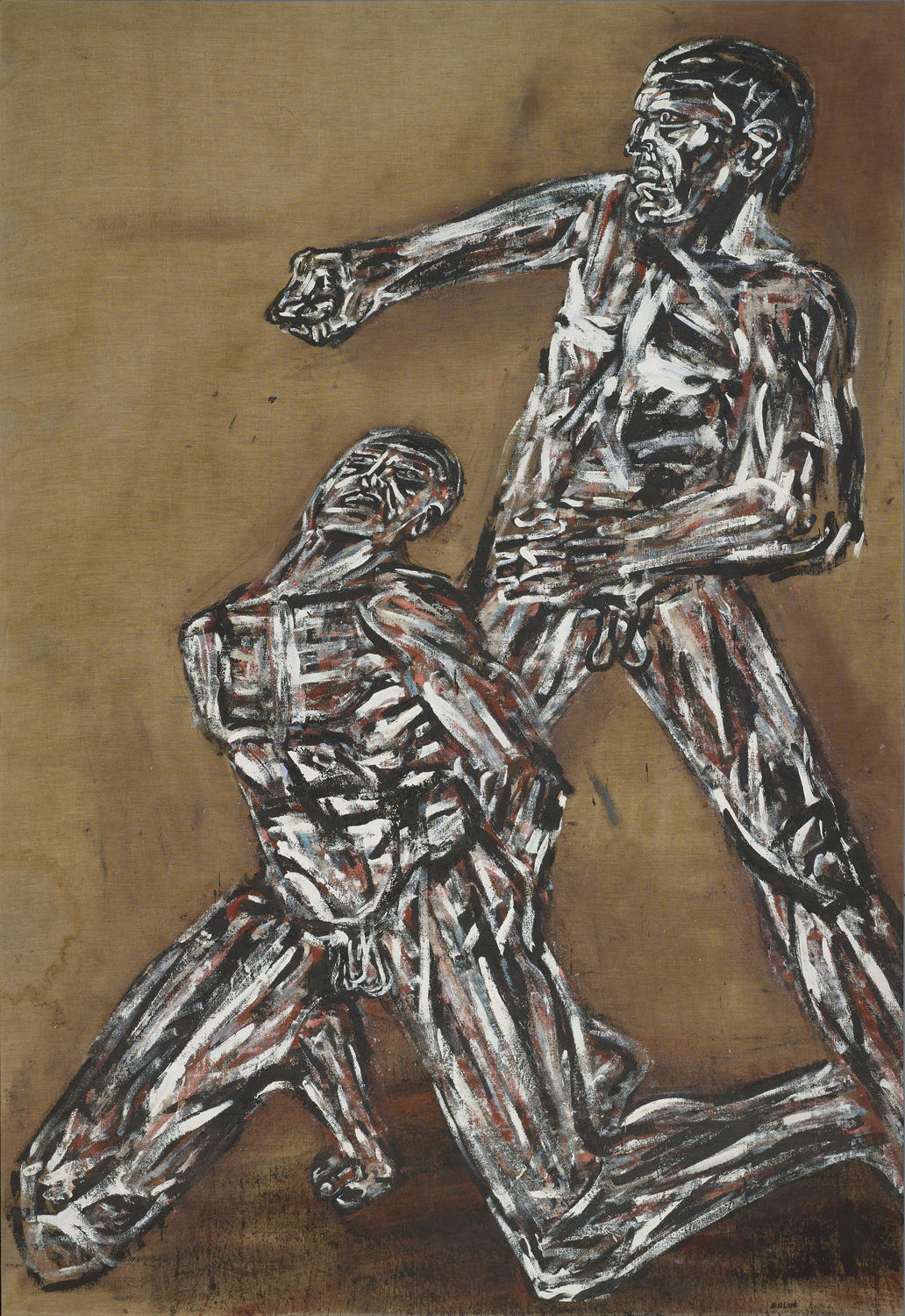 Leon Golub, Combat II, 1968