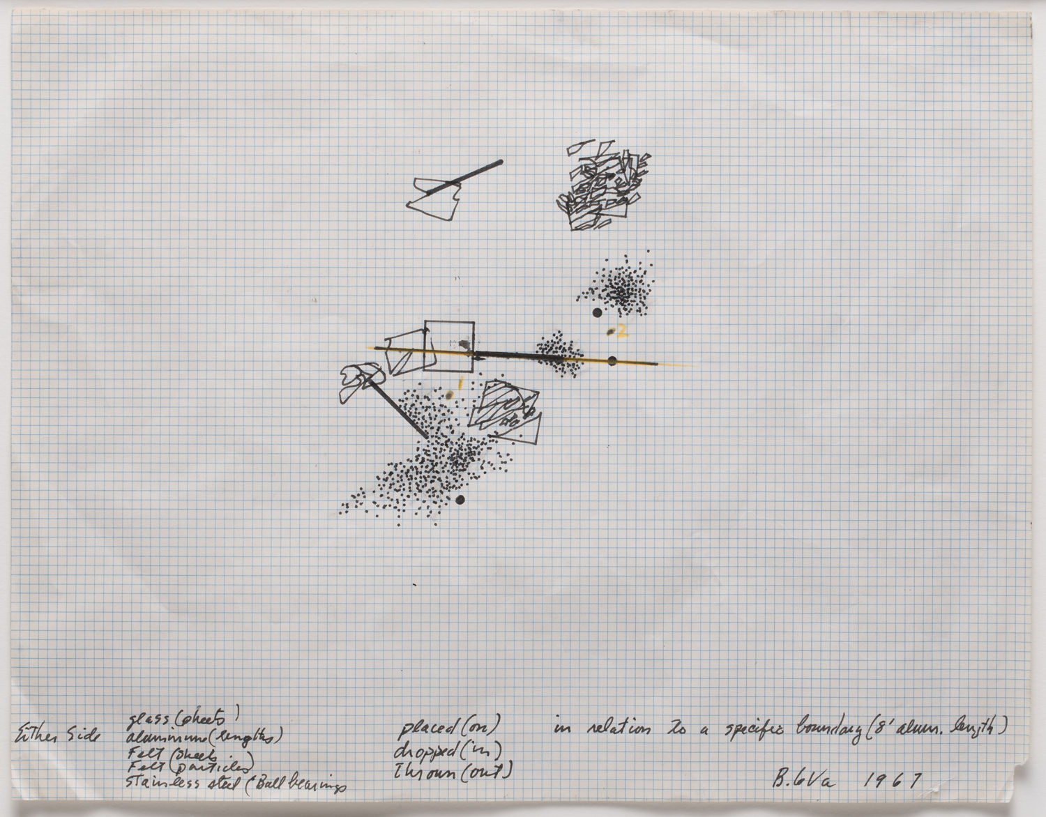 Barry Le Va, Untitled (Plan View), 1967