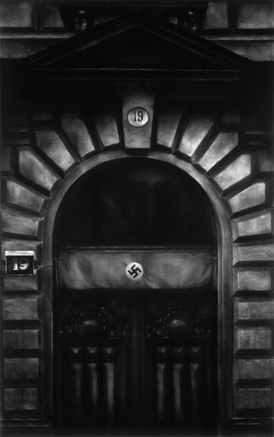 Robert Longo, Untitled (Exterior Street Door, Berggasse 19, Vienna 1938), 2000