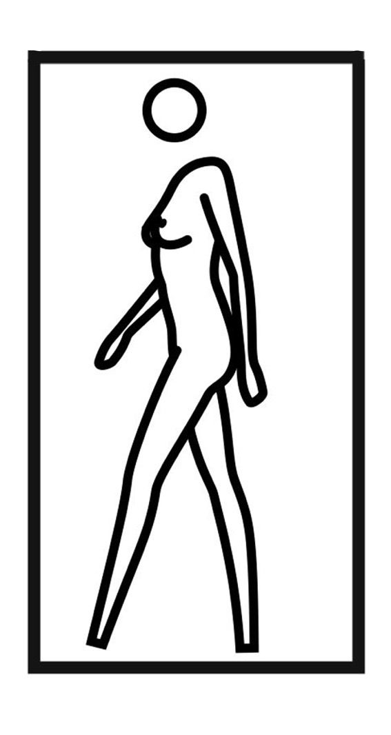 Julian Opie, Sara walking naked, 2003