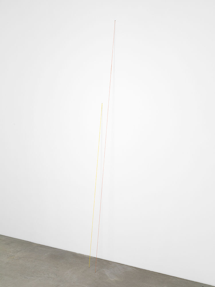 Fred Sandback, Untitled (Sculptural Study, Two-part Leaning Construction), 1977/2004