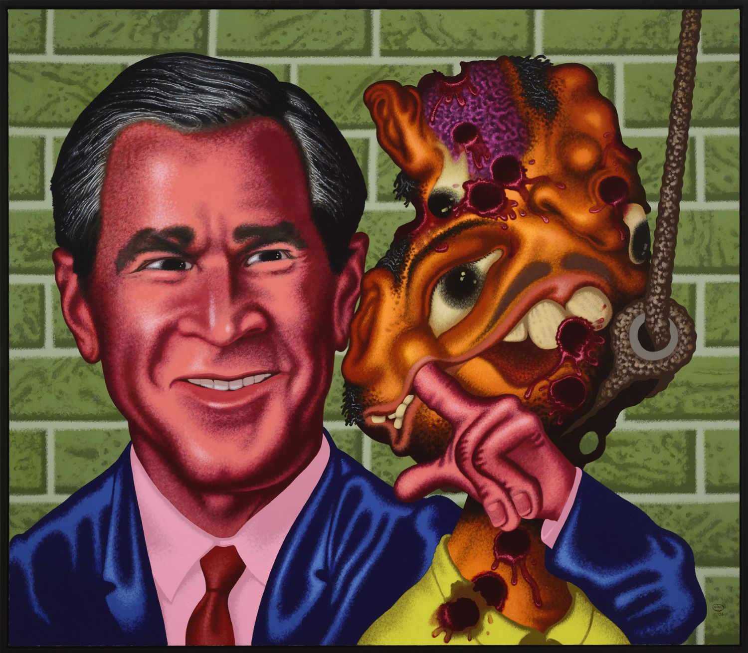 Peter Saul, Bush At Abu Ghraib, 2006